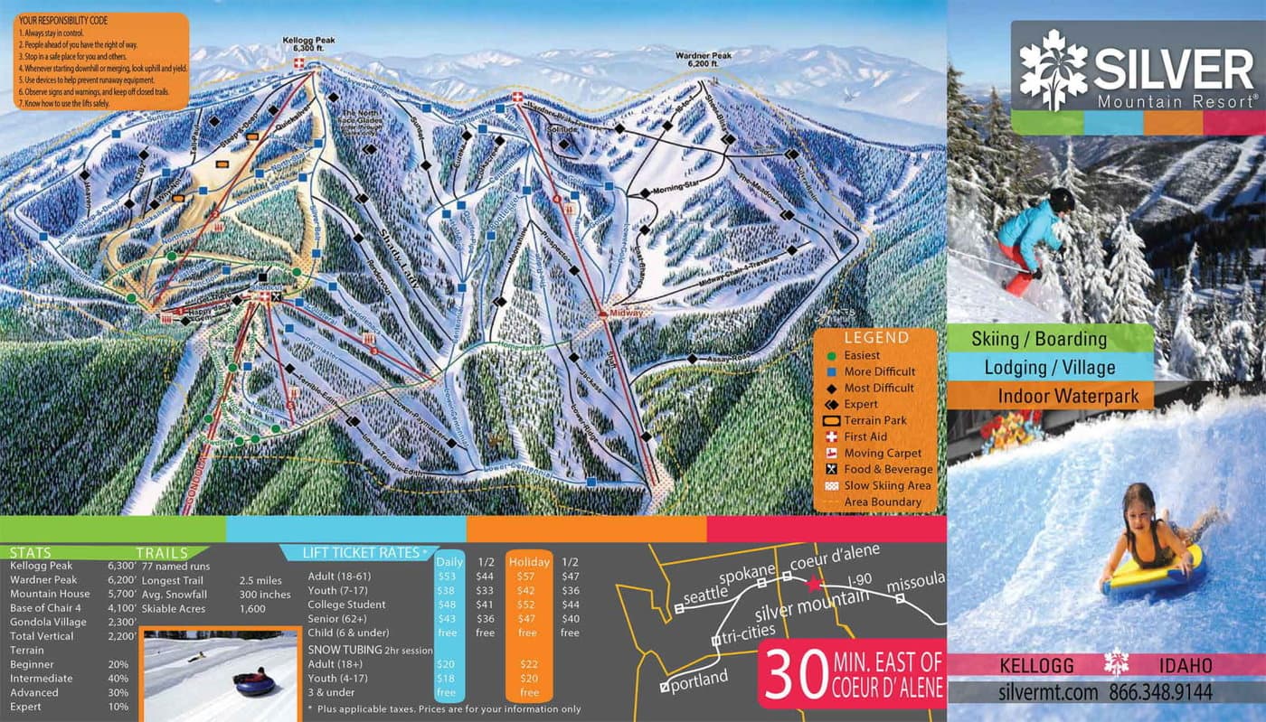 Silver Mountain Trail Map