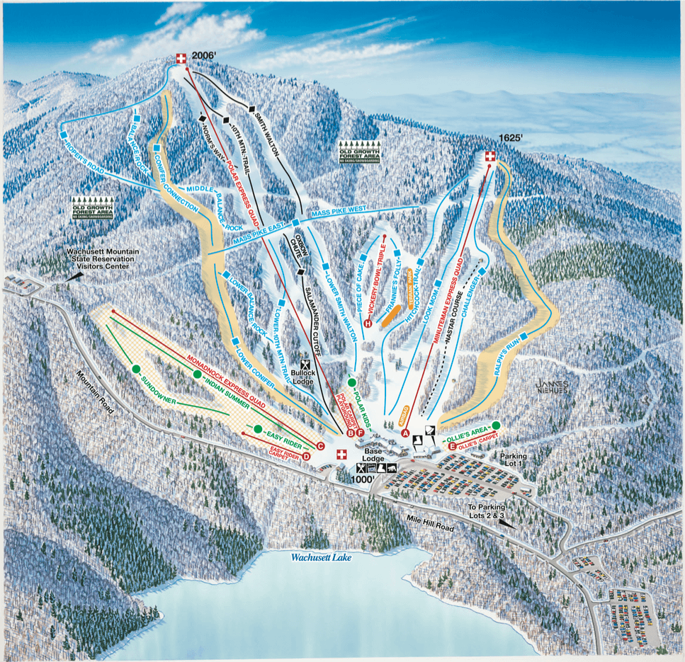 Wachusett Mountain Trail Map