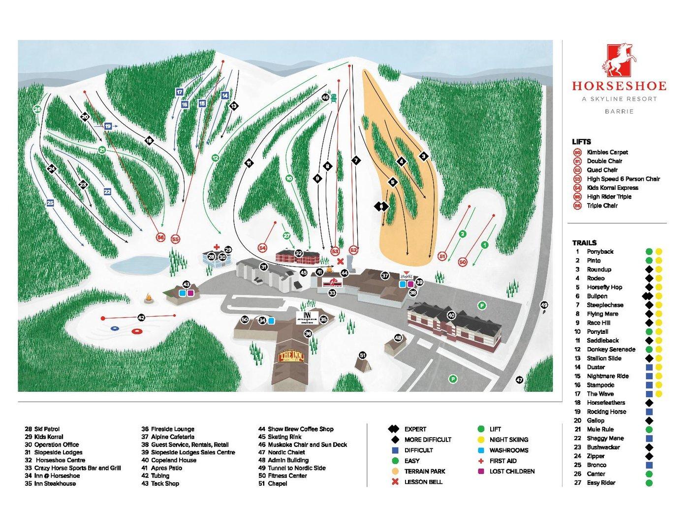 Horseshoe Resort Trail Map