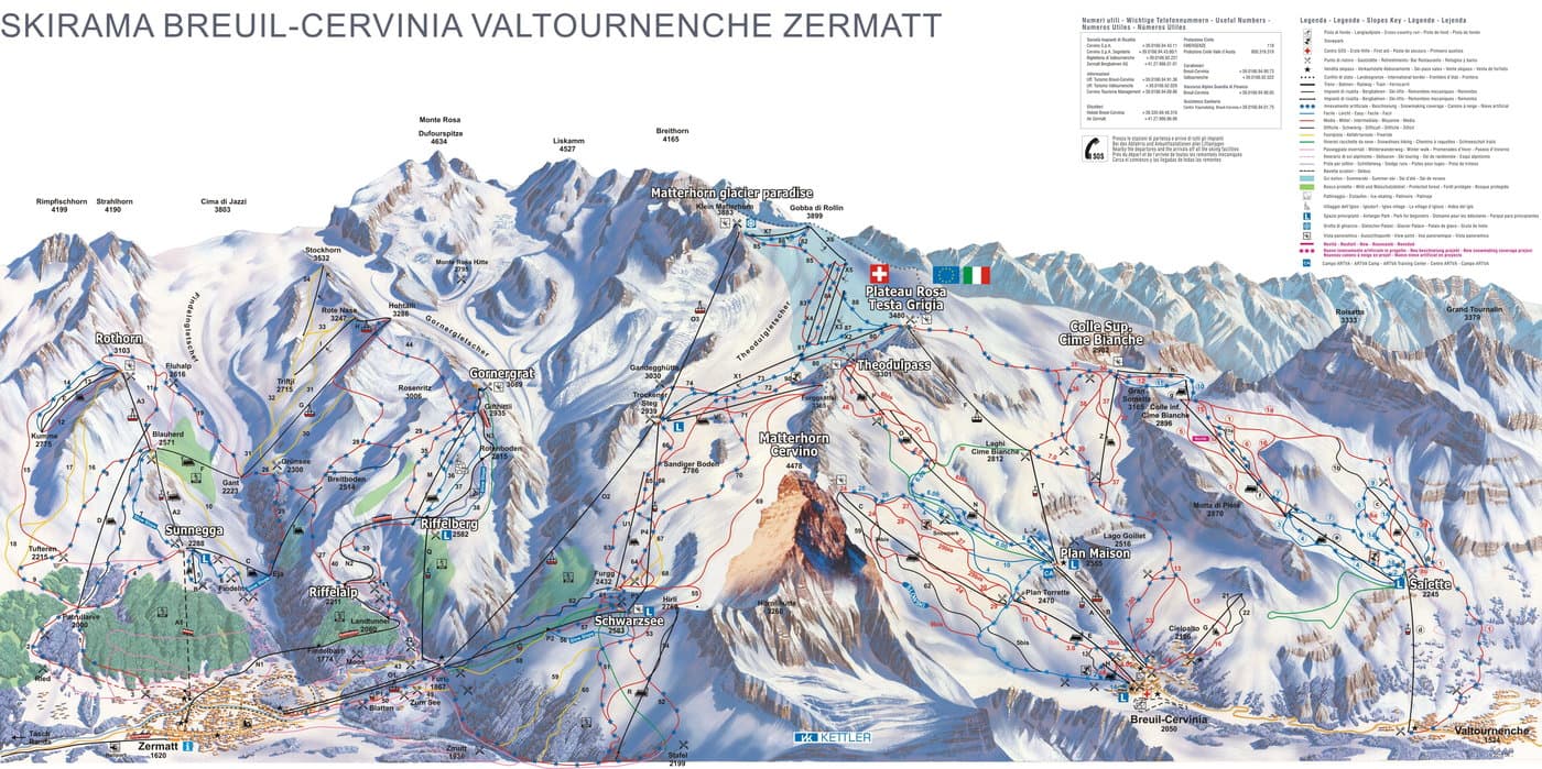 Cervinia Trail Map