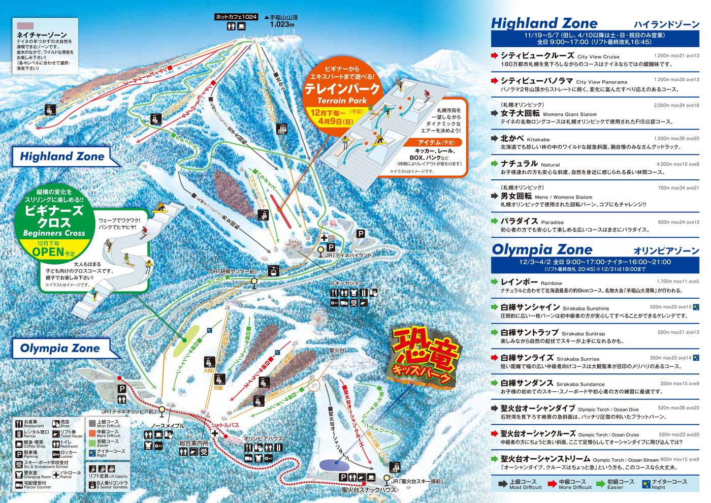 Sapporo Teine Trail Map