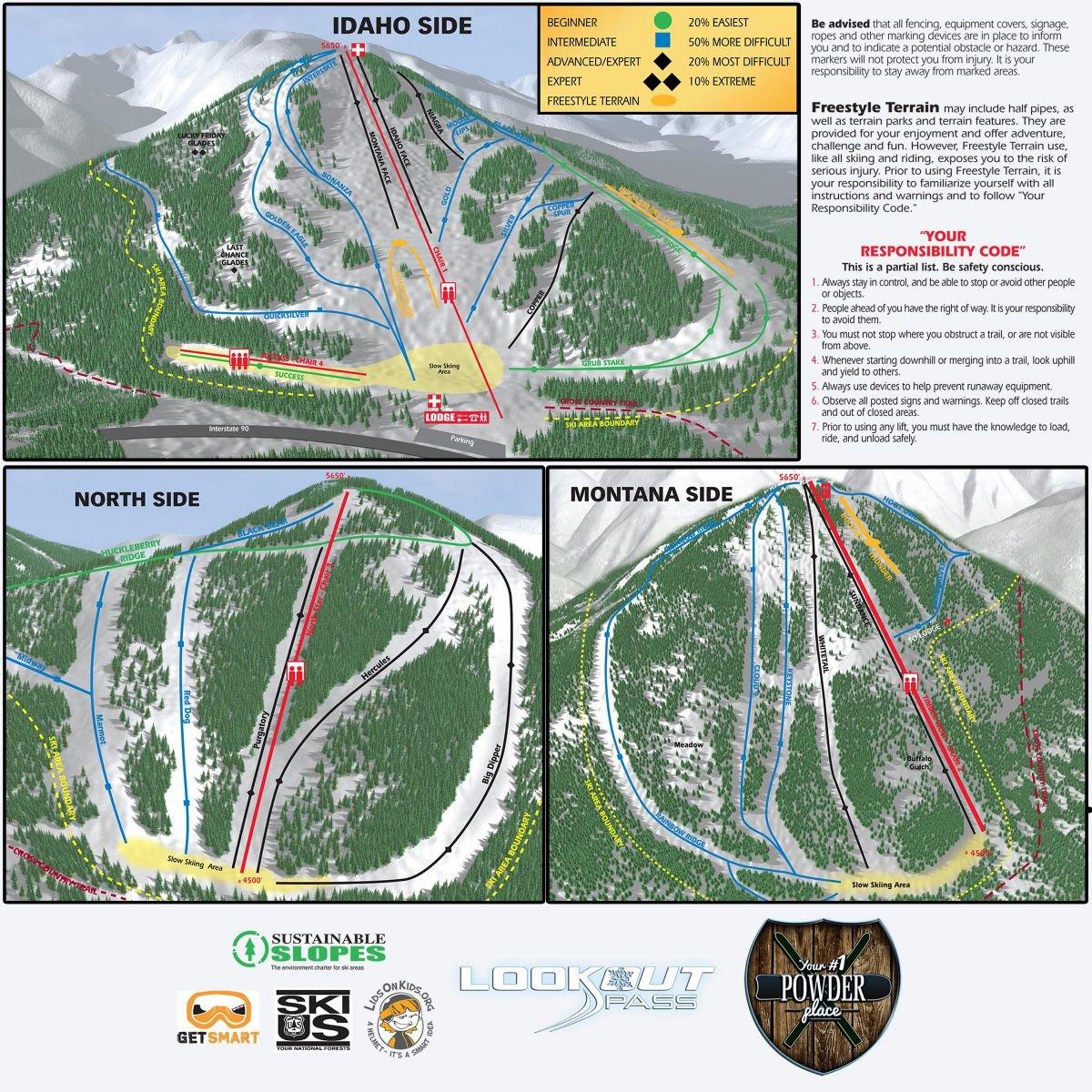 Lookout Pass Trail Map
