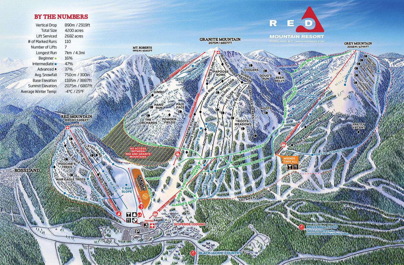 RED Mountain Resort Trail Map