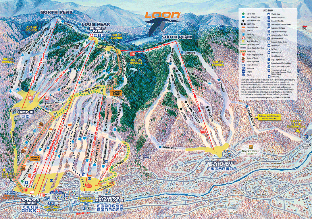 Loon Mountain Trail Map