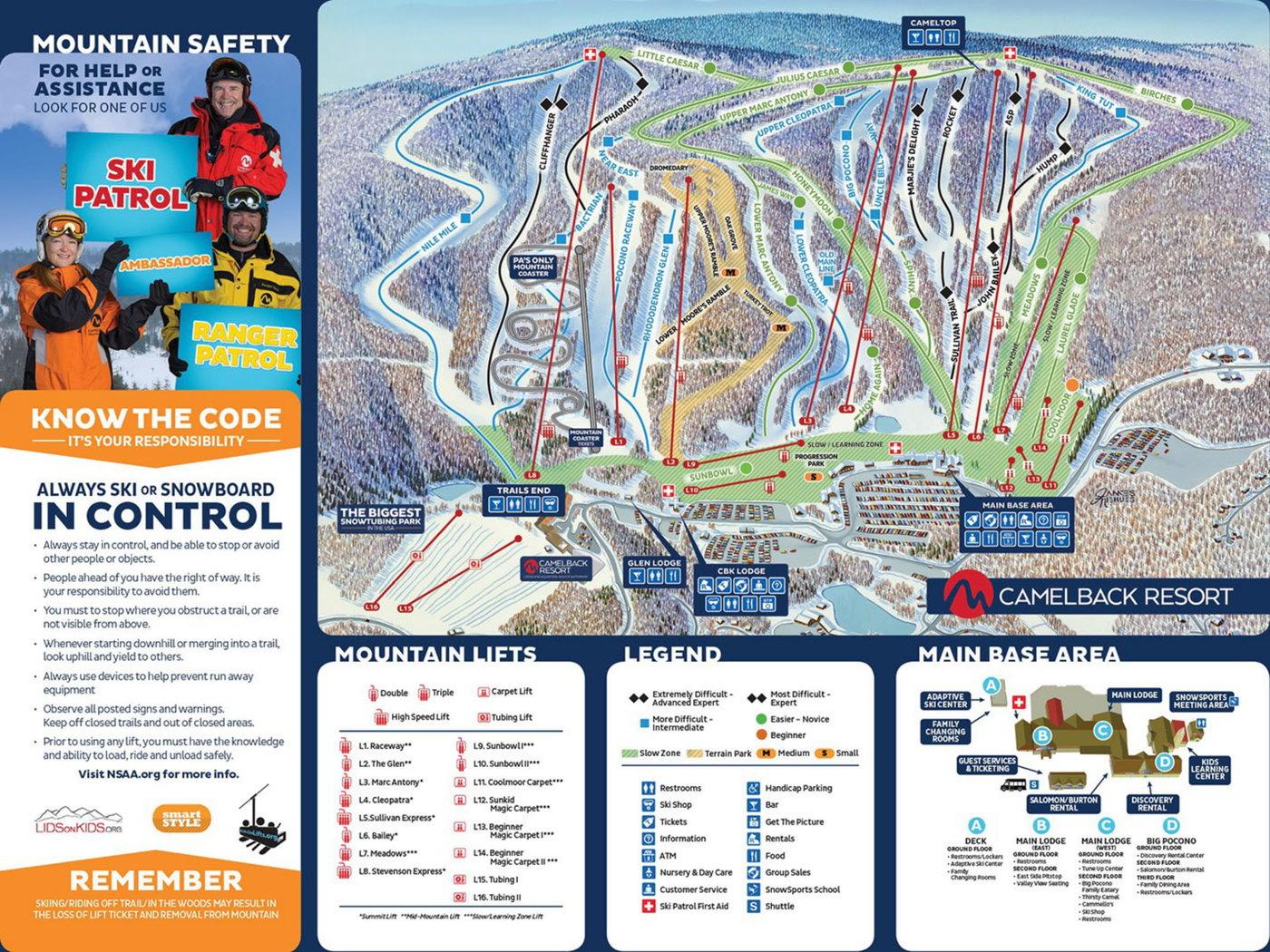 Camelback Mountain Resort Trail Map