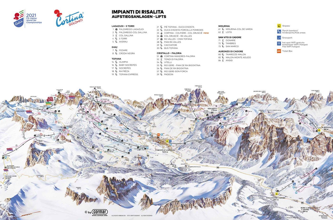 Cortina d'Ampezzo Trail Map