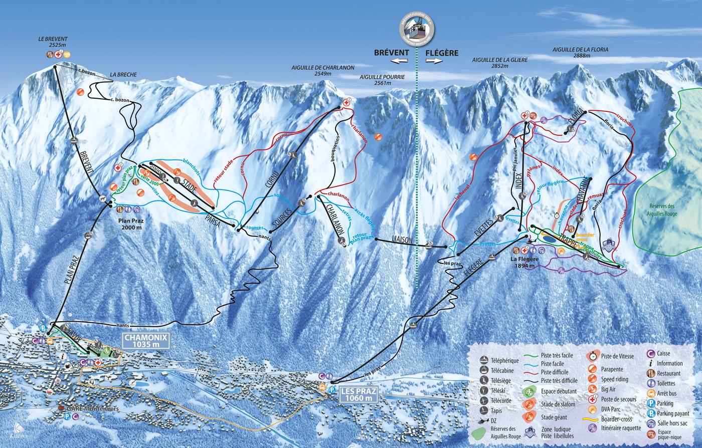 Chamonix Mont-Blanc Trail Map
