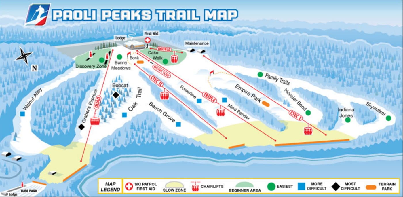 Paoli Peaks Trail Map
