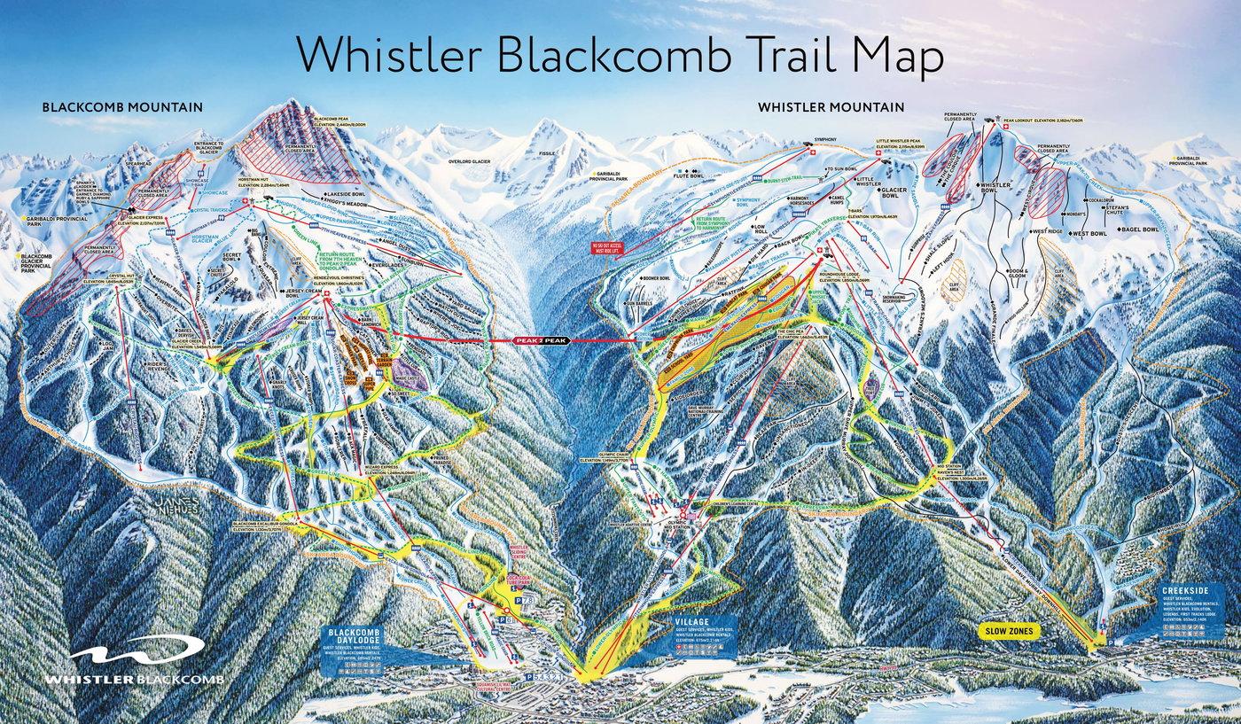 Whistler Blackcomb Trail Map